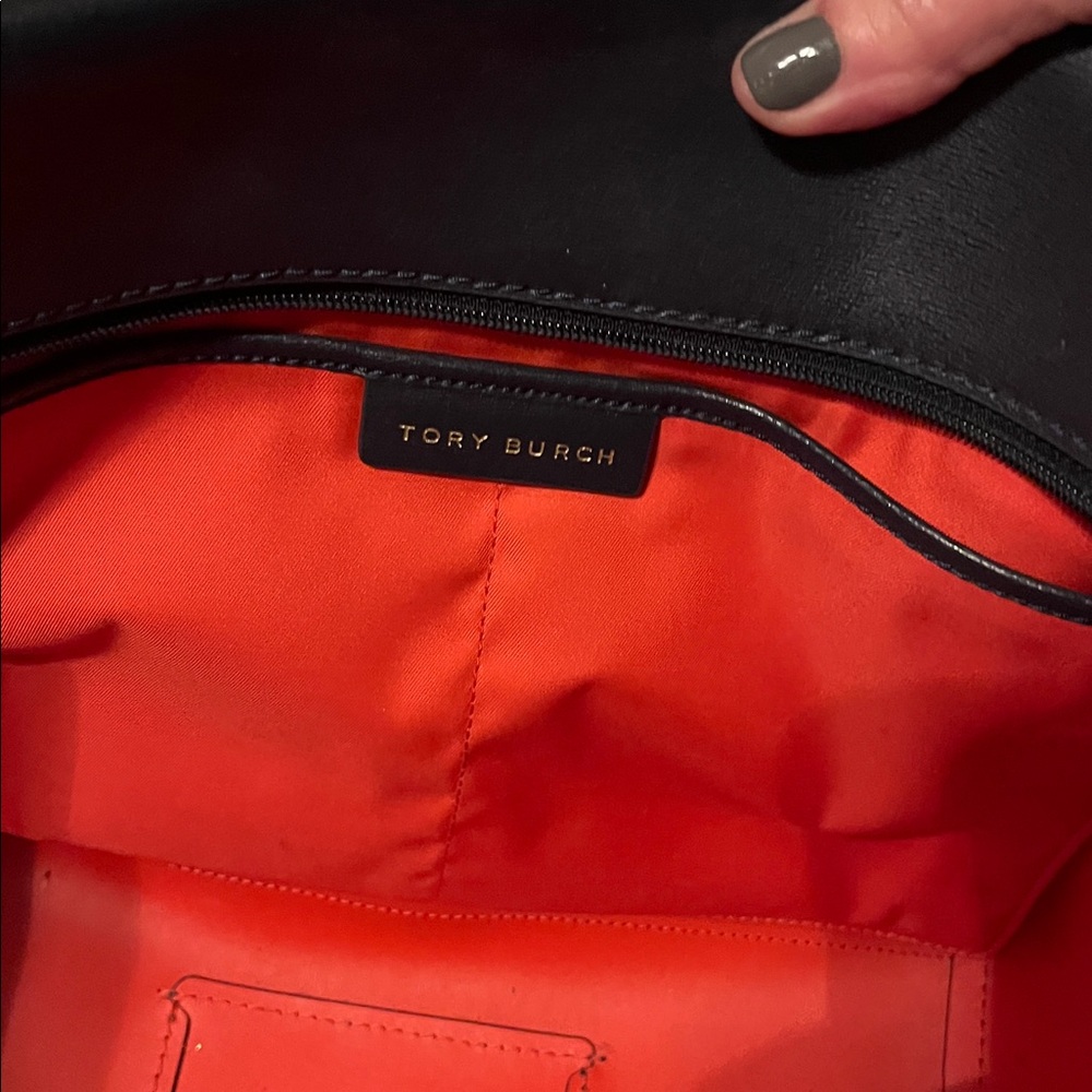 Tory Burch Black and Red Tote Bag - Picture 2 of 4